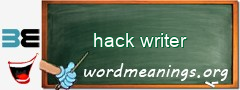 WordMeaning blackboard for hack writer